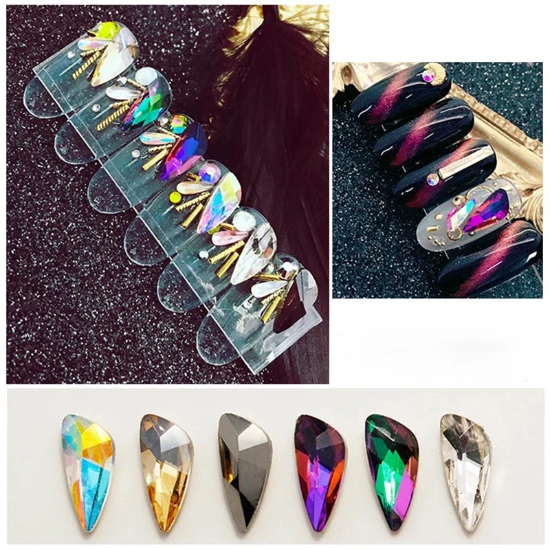 

20pcs Glitter Rhinestones wing Fancy stone Pointback Rhinestones Strass Sewing & Fabric Garment Crystal glass Nail Art Stone