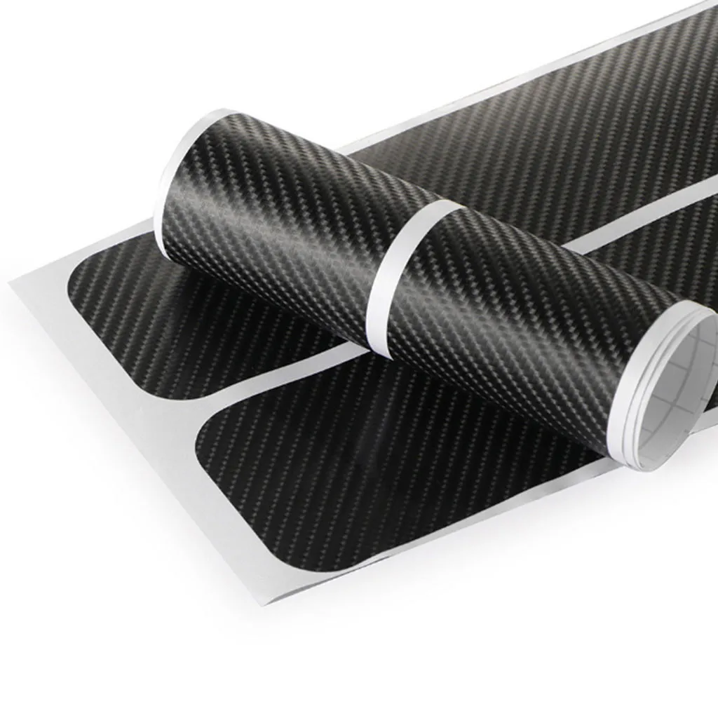 

New 4Pcs 3D Carbon Fiber Protect Sticker Anti-kick Scratch Car Door Auto Accessories