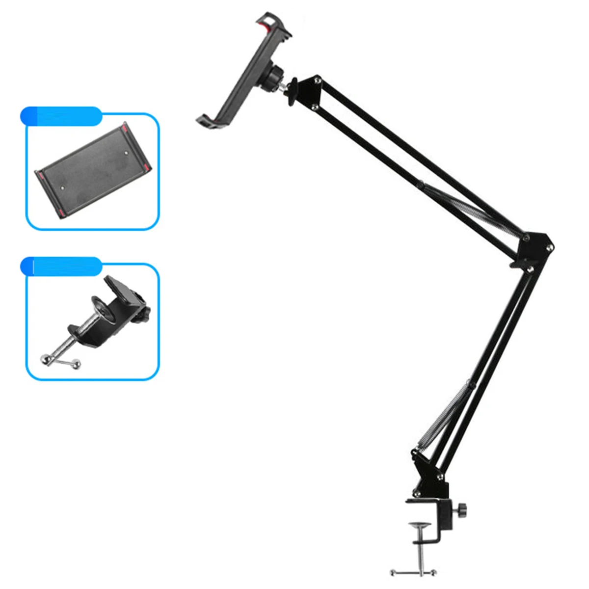 soonhua phone stand cell phone holder stands clip on flexible long arms tablet mount bracket phone holders for desk for iphone free global shipping