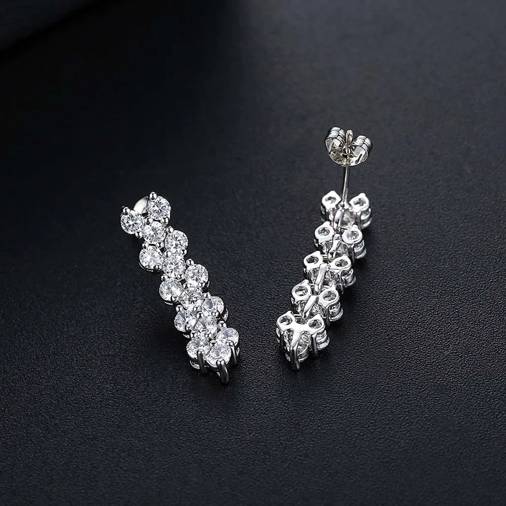 

LE399 Simple zircon inlaid ear