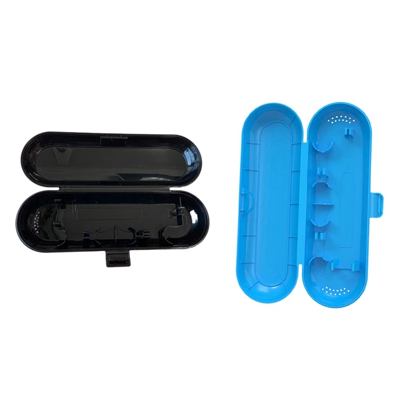 

2PCS Electric Toothbrush Travel Case For For Portable Electric Tooth Brush Boxes, Blue & Black