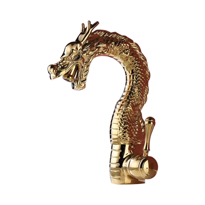 Basin Faucet Mixer Gold Dragon Bathroom Sink Single Hole Chrome Taps Deck Vintage Wash Hot &amp Cold Tap | Обустройство дома