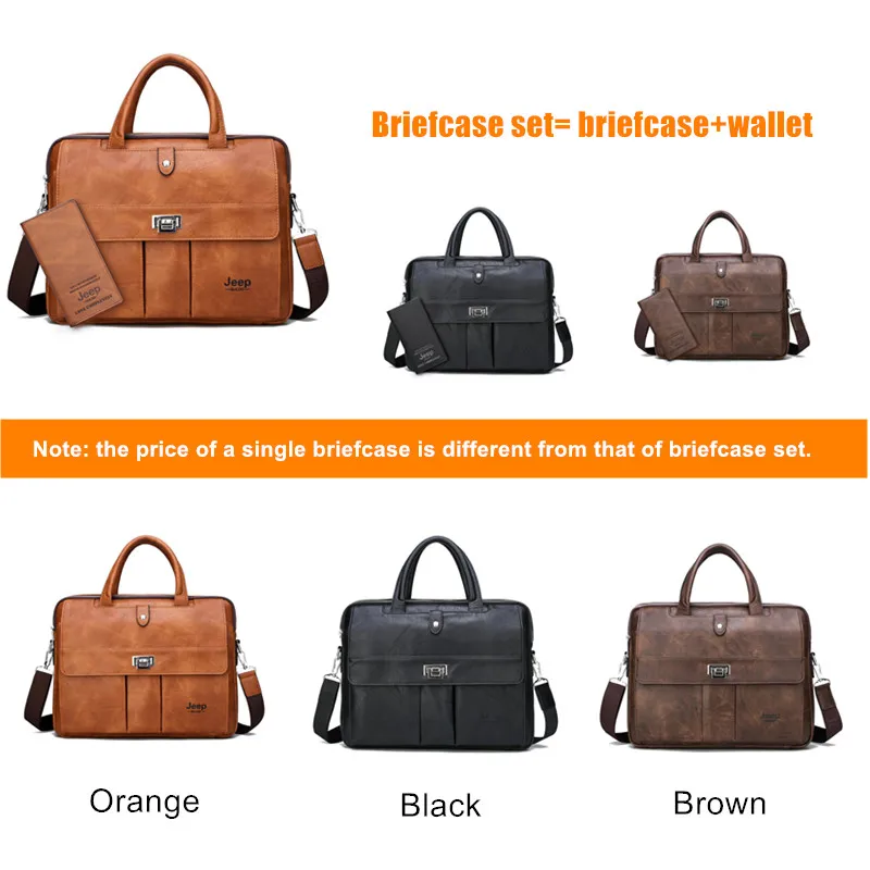 jeep buluo business travel handbag office business male bag for a4 files man briefcase big size 15 inches laptop bags tote bag free global shipping
