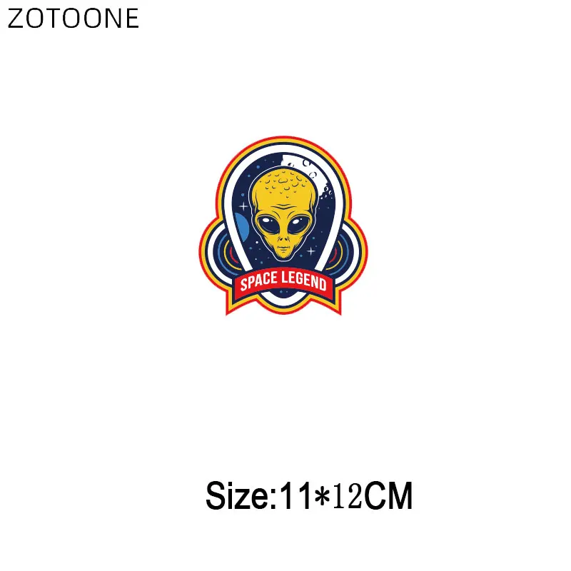 Нашивка ZOTOONE с инопланетянином космическим кораблем для одежды наклейки помощью