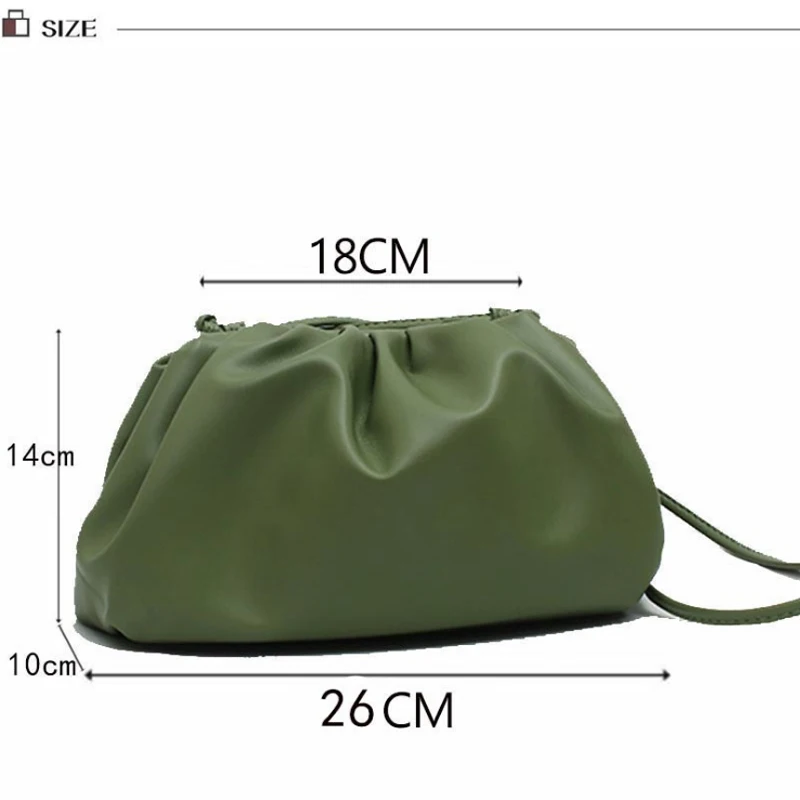 Сумка для женщин сумка в виде облаков мягкая кожаная на одно плечо сумка-пельмень