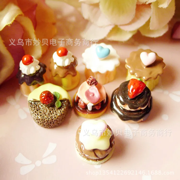 5 шт./10 шт. поддельный крем пищевая Смола плоская спина кабошон Kawaii DIY крафтовое