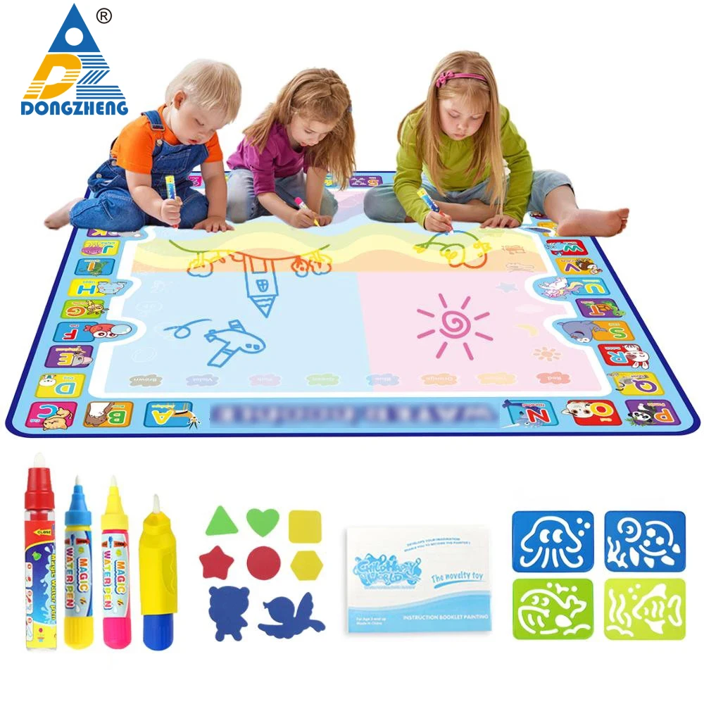 DZ Magic Water Drawing Mat Coloring Doodle with Pens Montessori Toys Painting Board Educational for Kids | Игрушки и хобби