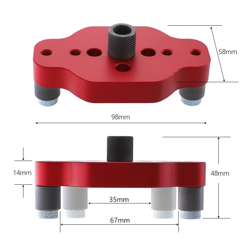 Самоцентрирующийся дюбель 6 8 10 мм направляющая для сверления из алюминиевого