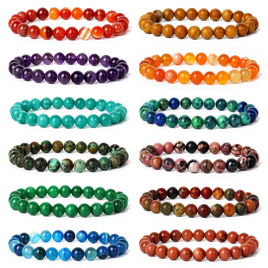 Браслеты для мужчин и женщин отполированные эластичные ювелирные украшения с