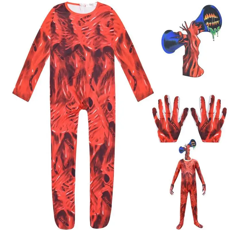 

3 шт./компл. детский зеленый костюм для косплея с двойной головой, боди для вечеринки в стиле аниме, костюмы для вечеривечерние