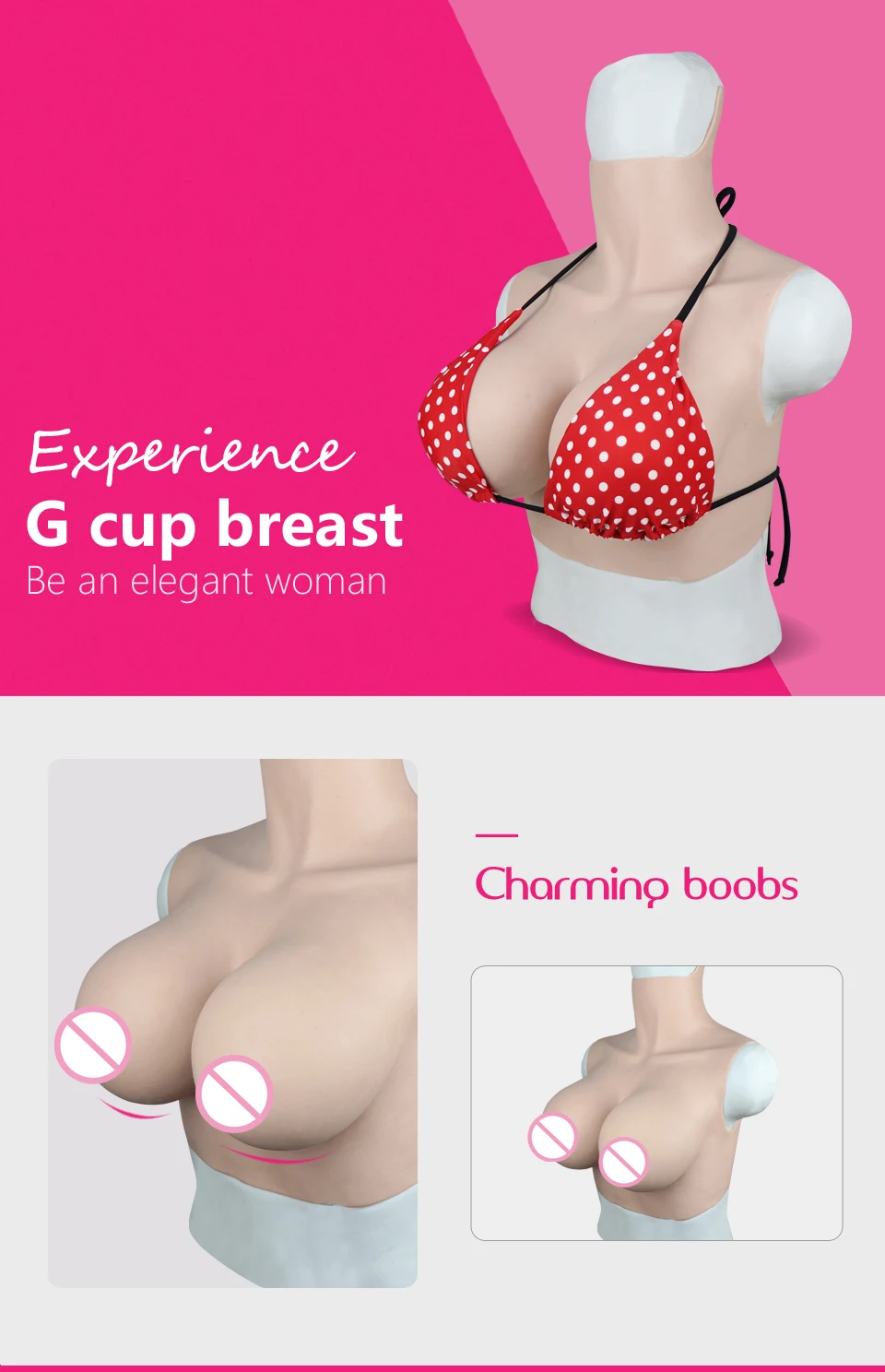 Breasts Silicone Large Breast Fake Boobs G Cup for Transgender Shemale Pechos Crossdresser Forms Drag Queen Cosplay Men To Women