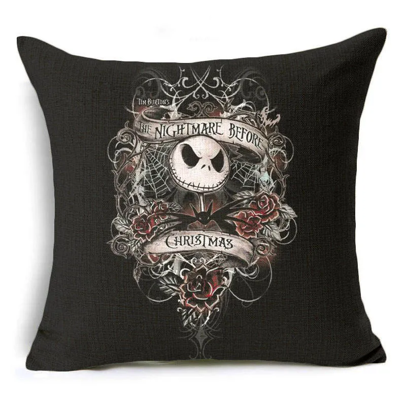 Кошмар перед Рождеством Наволочка на подушку из хлопка и льна Декоративная