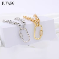 juwang o chain chokers necklaces fashion diy jewelry punk style clasp hooks pendant necklace for woman man party decoration