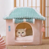 cat litter winter warm all seasons universal cat house removable and washable cat bed pet supplies enclosed cat house villa