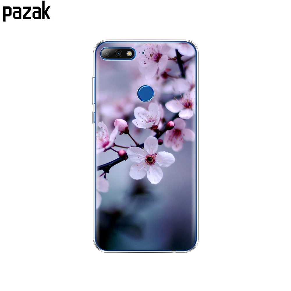 Силиконовый чехол для huawei Y7 2018 мягкая задняя крышка из ТПУ Prime телефона 360