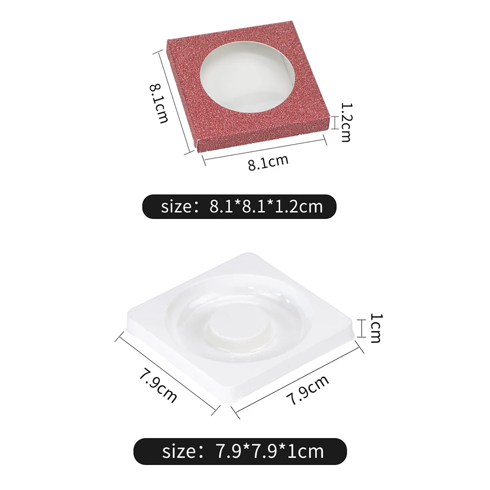 

Color eyelash carton 8.1 * 8.1 * 1.2cm packing box storage box square DIY gift beautiful fake eyelash bulk wholesale carton