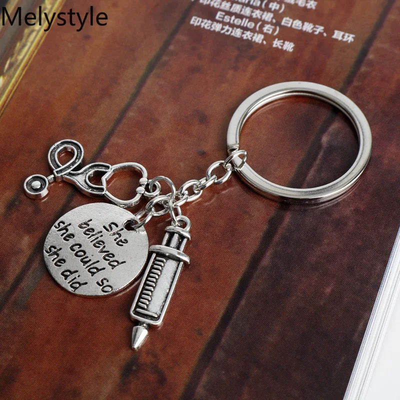 2019 Медсестры Медицинский коробка медицинский брелок скорая помощь иглы шприц