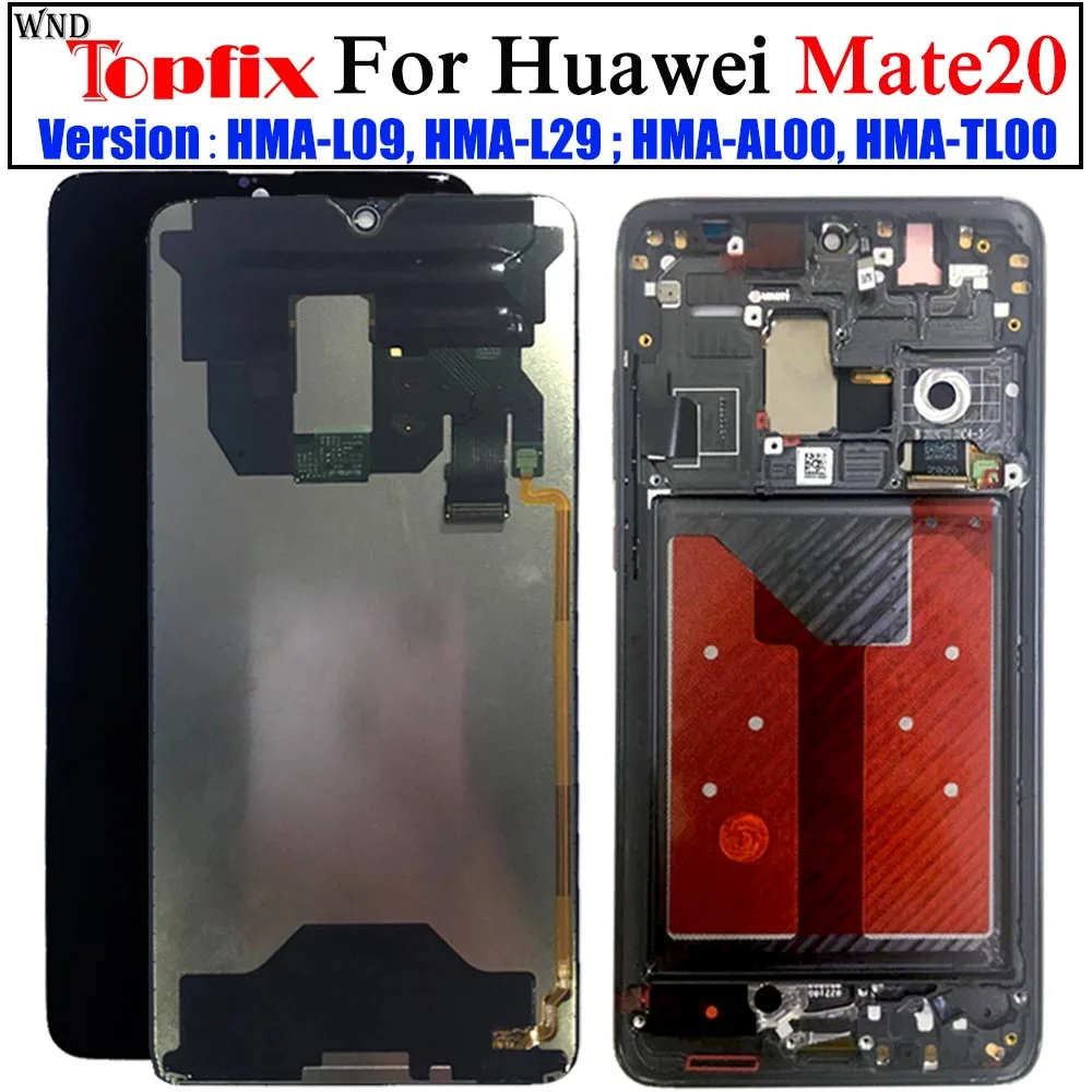 New Screen For Huawei Mate20 Mate 20 HMA-L29 LCD Display Touch Digitizer Screen With Frame For Huawei Mate 20 LCD Display