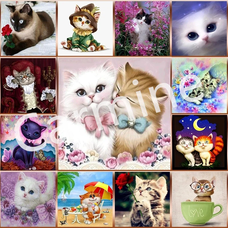 Алмазная 5D картина сделай сам милая мультяшная котенок вышивка крестиком