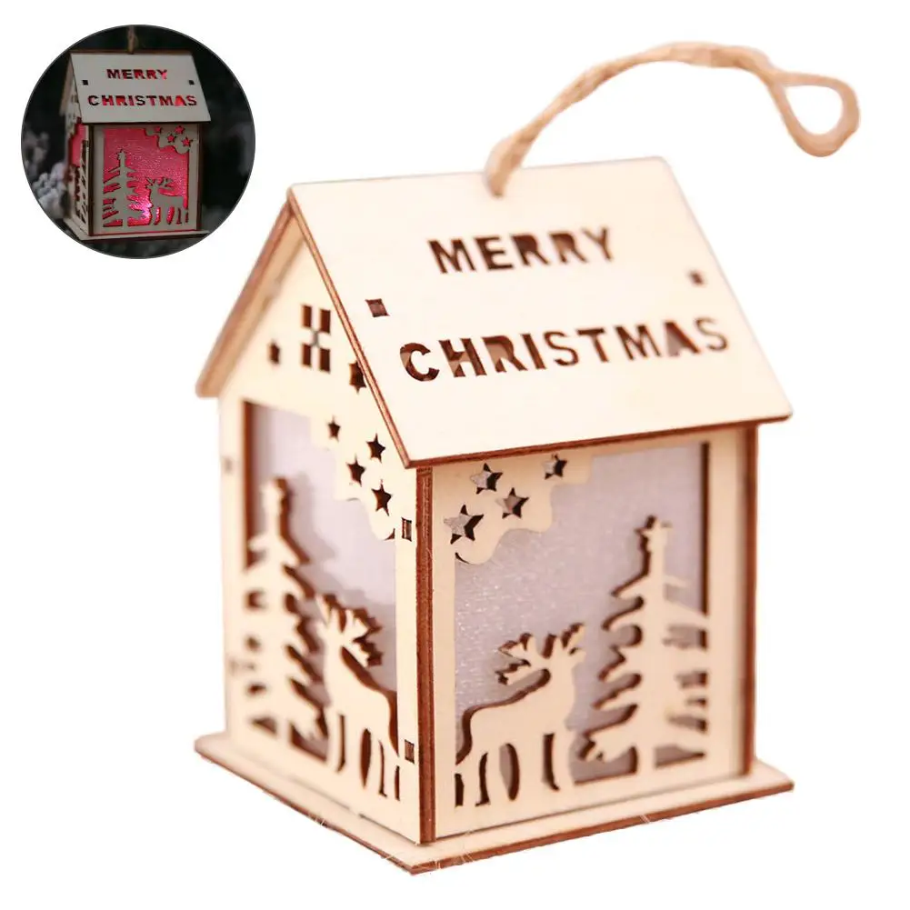 Christmas Luminous Chalet Pendant Table Ornaments Supplies Decoration for Hotel Bar Supermarket Tree Show Wi | Дом и сад
