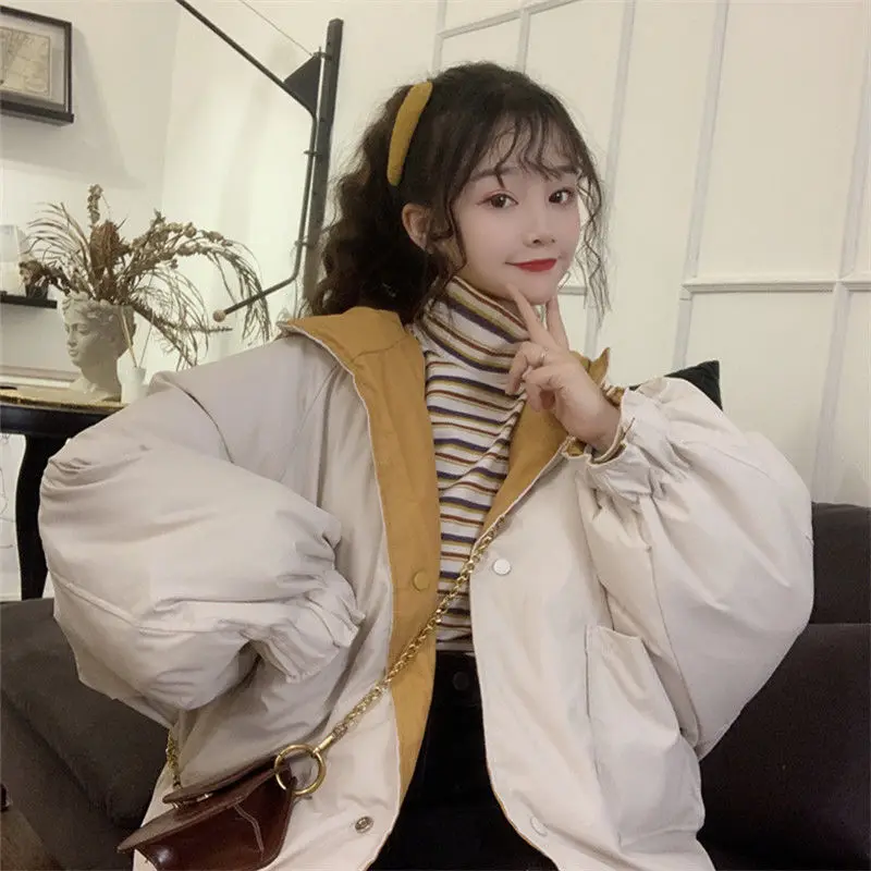 

Autumn Winter New Women Hooded Cotton Padded Jackets Female High Quality Warm Outwear Ladies Solid Color Warm Zipper Parkas A84