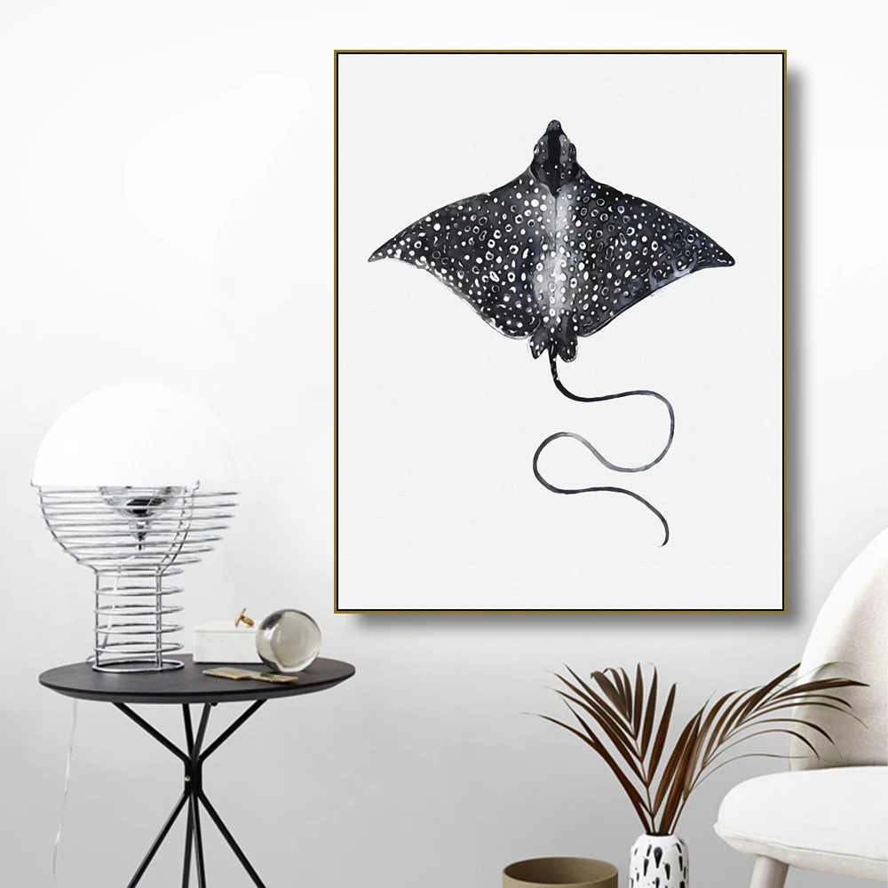 

Wall Pictures For Living Room Manta ray Picture Poster Floral Wall Art Canvas Painting Calligraphy Animals Posters And Prints