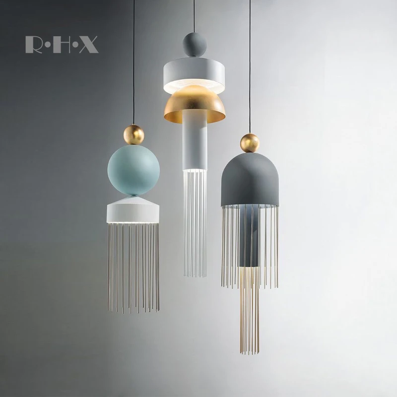 

modern lampen industrieel wood LED pendant lights restaurant hanglamp