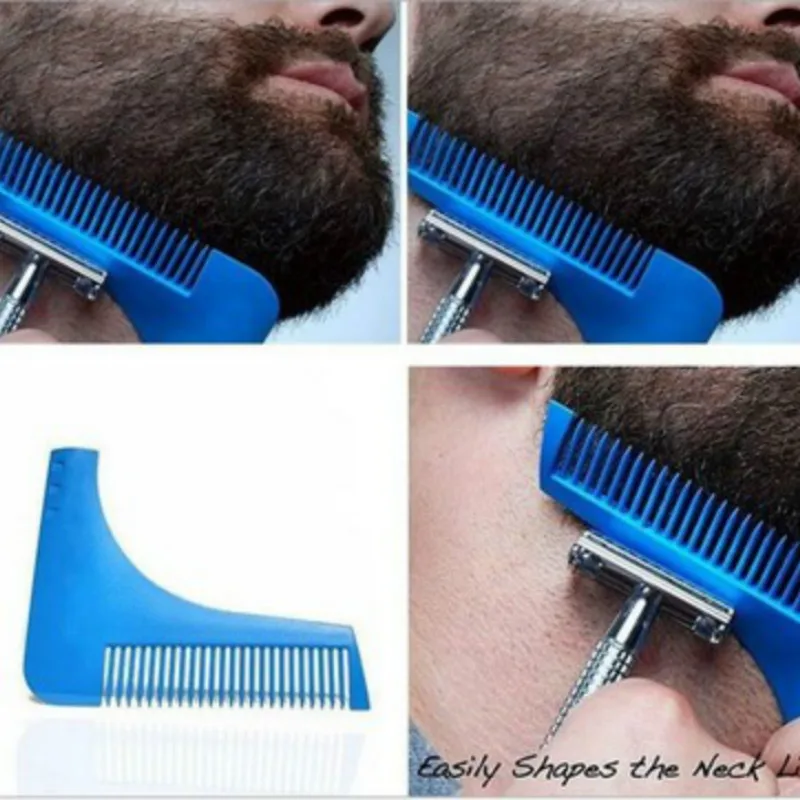 2020 борода формирующий шаблон инструмент Двусторонняя бороды гребень для бритья