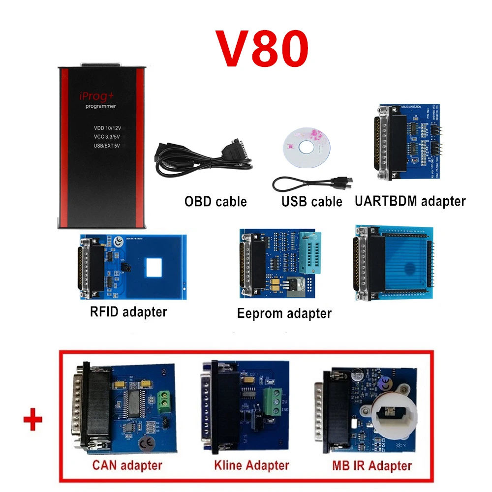 Программатор Iprog + V84 Pro поддержка коррекции пробега IMMO сброс подушки безопасности