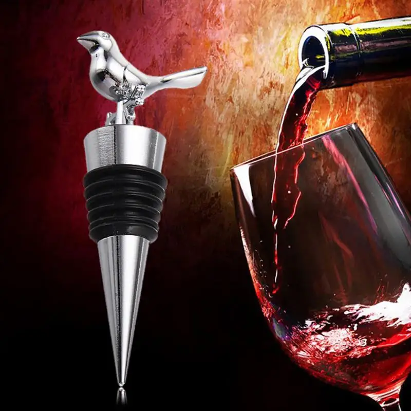 

Bottle Stoppers Metal Cute Bird Pattern Wine Stoppers Wine Savers For Party