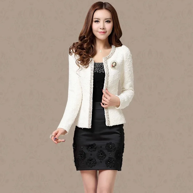 кардиган с длинными рукавами для женщин Модная элегантная женская куртка