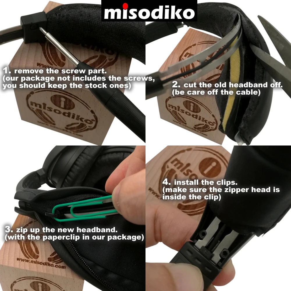 Комплект сменных головок misodiko-для Bose Quiet комфорт 2(QC2) и quietкомфорт 15(QC15), ремонт наушников оголовье колодки