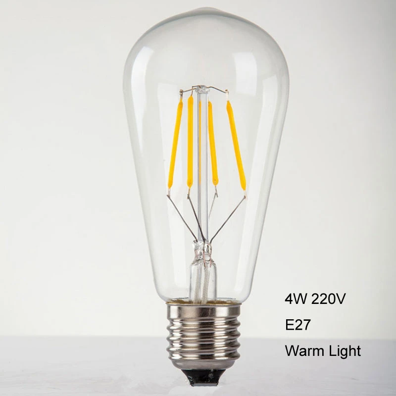 Bulb 220V 4W Винтажный стеклянный подвесной светильник светодиодный Лофт промышленный современный подвесной светильник для гостиной кухни светильники домашний декор подвесной светильник - Цвет корпуса: Bulb 220V 4W