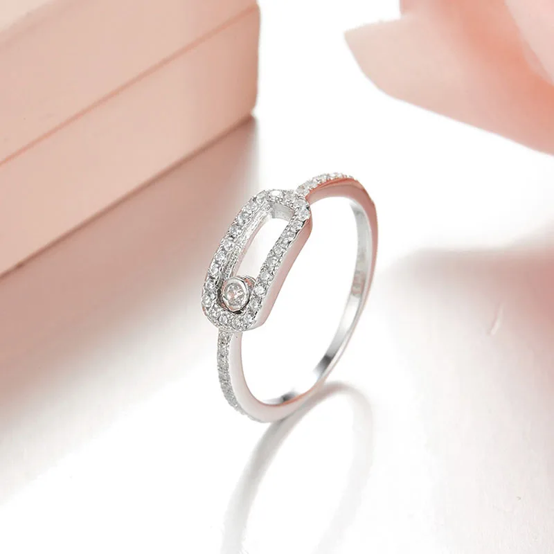 

Fashion Pure 925 Sterling Silver Activity Stones Finger Ring with AAA High Quality Zirconia for Women Party Jewelry Gift