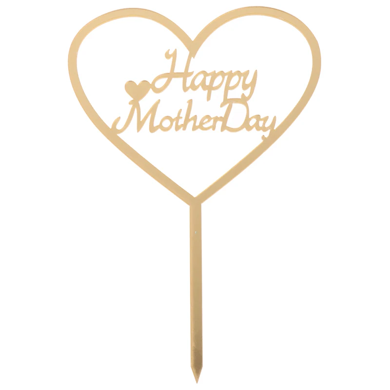 

Happy Birthday Mommy Daddy Acrylic Cake Topper Gold Mirror Cake Topper For Father Mother Birthday Party Cake Decorations