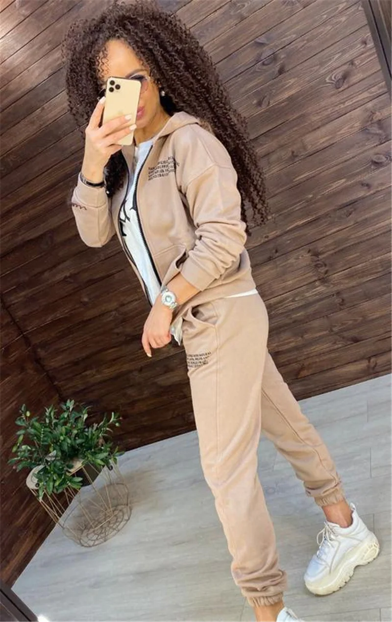 

The new 2021 hot hot style ladies fashion hooded sports leisure jumpsuits conjoined dress