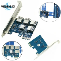4 port pci e to usb adapter pci e x1 to usb 3 0 riser card extender board mining special pcie converter for btc miner tools