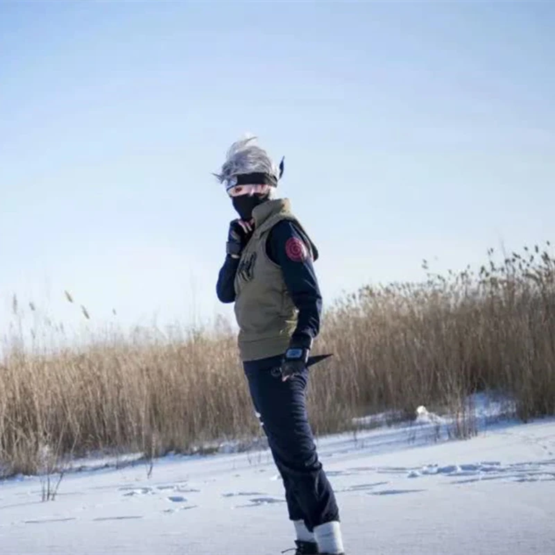 Аниме обувь для косплея героя Хатаке Какаси из аниме зеленый костюм косплей