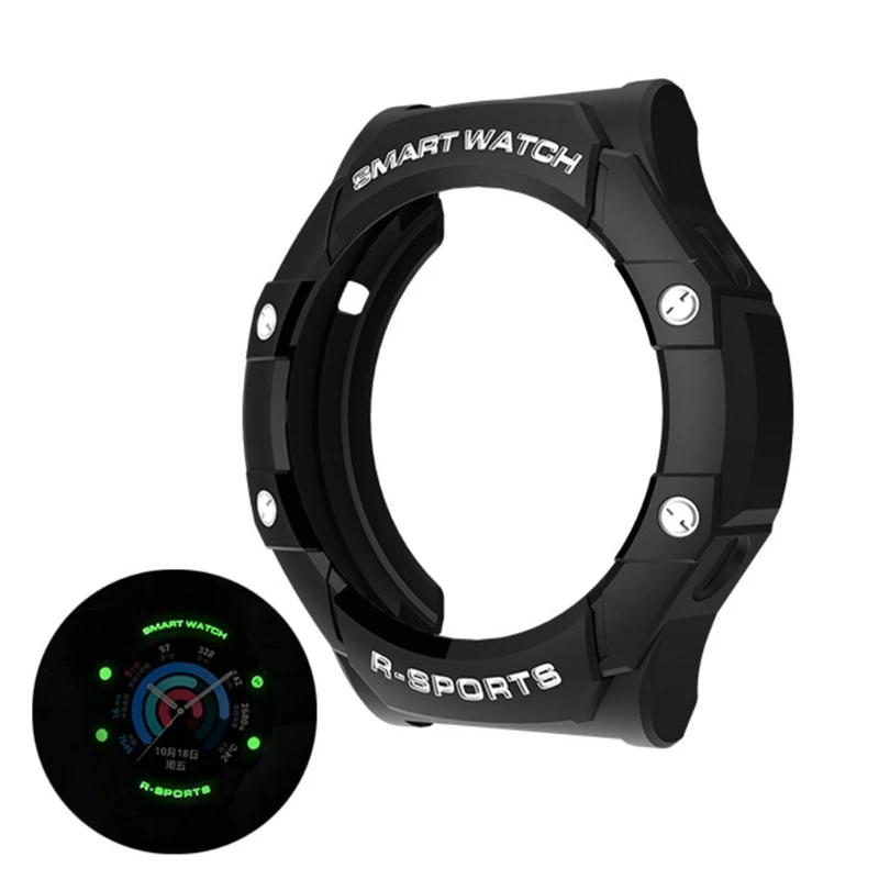 

Silicone WatchBand Strap Ring Frame Protective Case Shell Compatible for huawei-GT2 PRO Cover Bumper Watchband 95AF