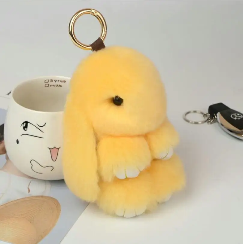 Jisensp Симпатичные Детские брелки из натурального кроличьего меха для женщин сумка