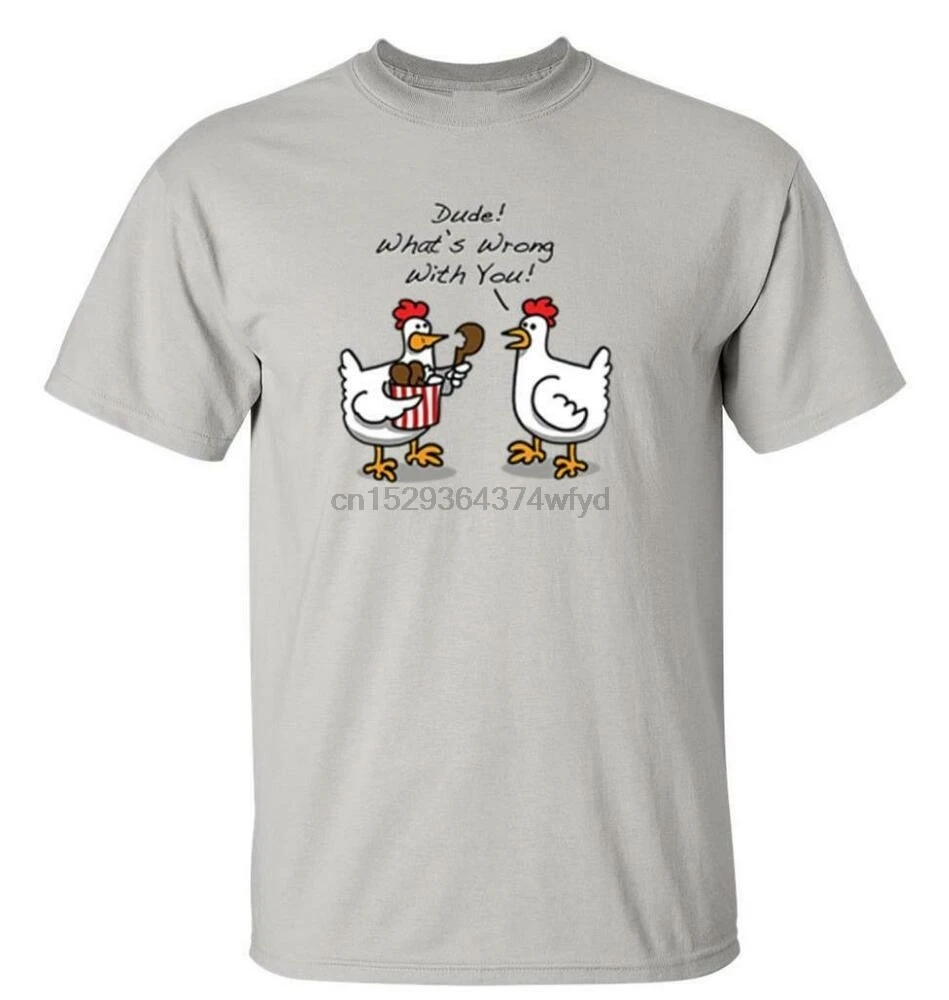 Футболка с забавным куриным парнем что не так вами |