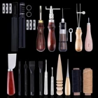 Инструменты для шитья кожи MIUSIE, инструменты для рукоделия из кожи, ручной набор инструментов для шитья, грувер для седла с шилом, набор наперстков для вощеной нитки