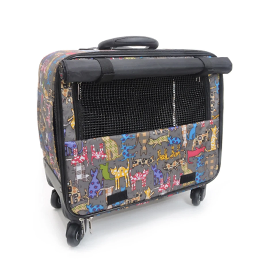 Корзина-тележка для домашних животных Pet Trolley Case Space Large Cat Bag Travel Window Products Luxury Dog Puppy Exterior Chiotcapsule CorpCaseta Perro B50.