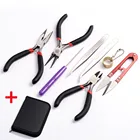 Набор инструментов для изготовления ювелирных изделий сделай сам, комплект из 8 щипцов с сумкой для хранения, кусачки для резки проволоки, инструмент для ножницы-пинцет эпоксидной смолы