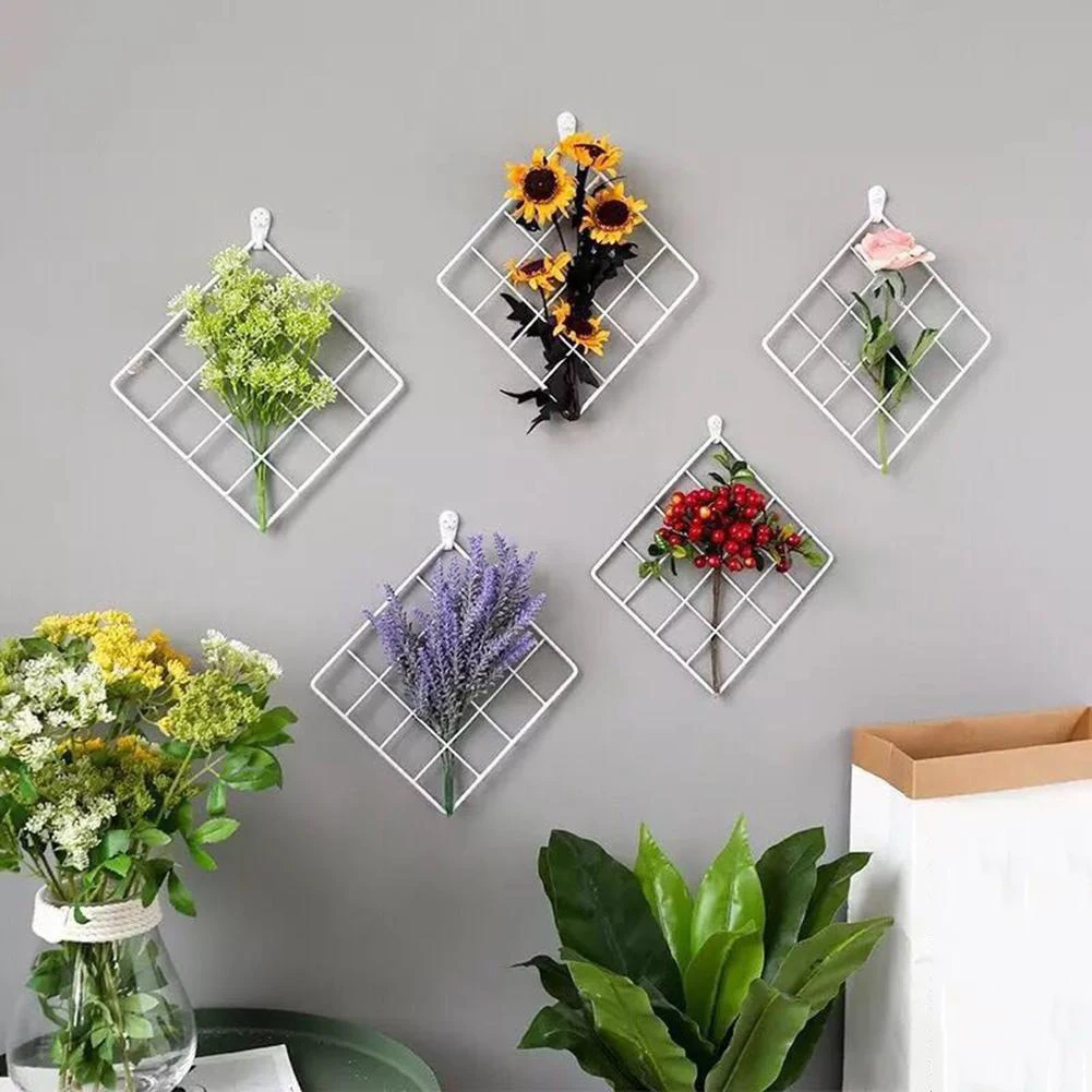 Nordic Minimalist Plant Grid Panel Wall Decor Jewelry Organizer Photo Frame | Дом и сад