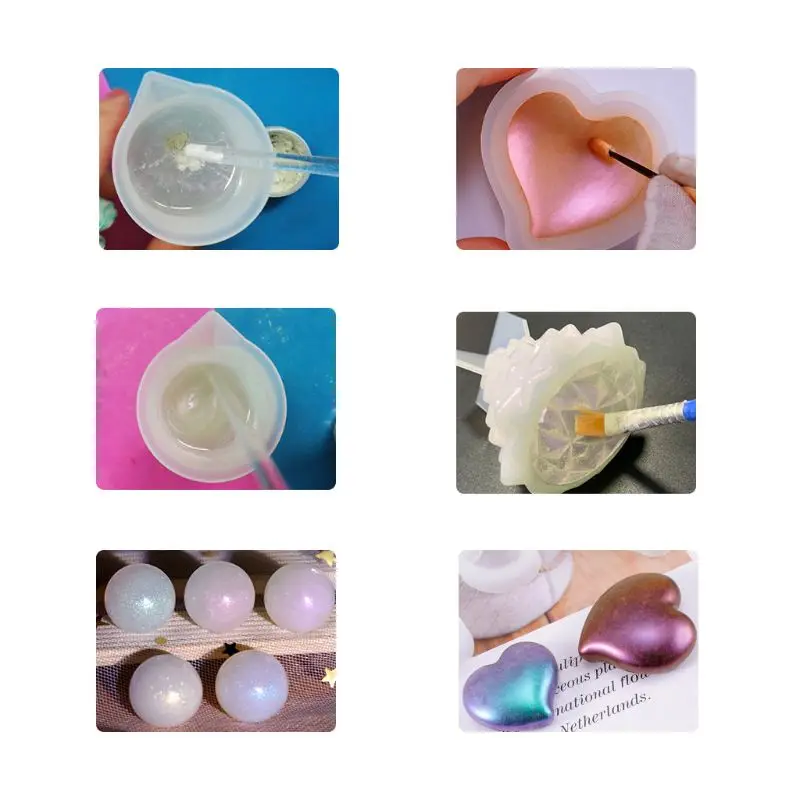 

4 Pcs/set Mixed Color Resin Jewelry DIY Making Craft Glowing Powder Luminous Pigment Set Crystal Epoxy Material