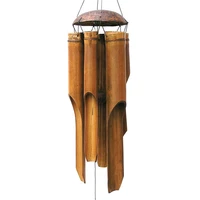 bamboo wind chimes big bell tube coconut wood handmade indoor and outdoor wall hanging wind chime decorations tools