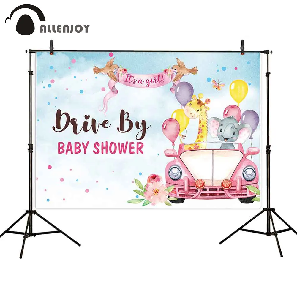 Allenjoy для вечеринки в стиле сафари слон автомобиль девочка ребенок душ фон день