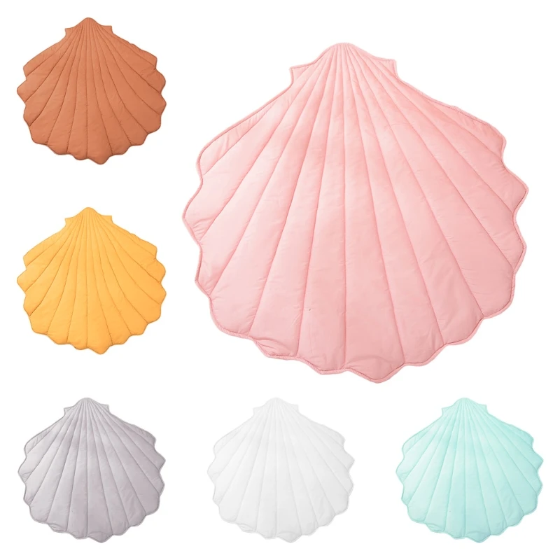 

Newborn Baby Cotton Crawling Carpet Blanket Shell Shape Crawling Play Mat Rug Kid Children Room Decoration