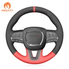 Оплетка на руль для Dodge Challenger, черная замшевая, для зарядного устройства, Dodge Durango, 2015, 2016, 2017, 2018, 2019, 2020, 2021